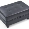 Sleek Contemporary Ottoman - Black - Image 3
