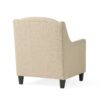 Elegant Upholstered Armchair With Ottoman Set - Beige - Image 10