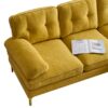 Modern L Shaped Sectional Sofa For Living Room Or Bedroom - Yellow - Image 14