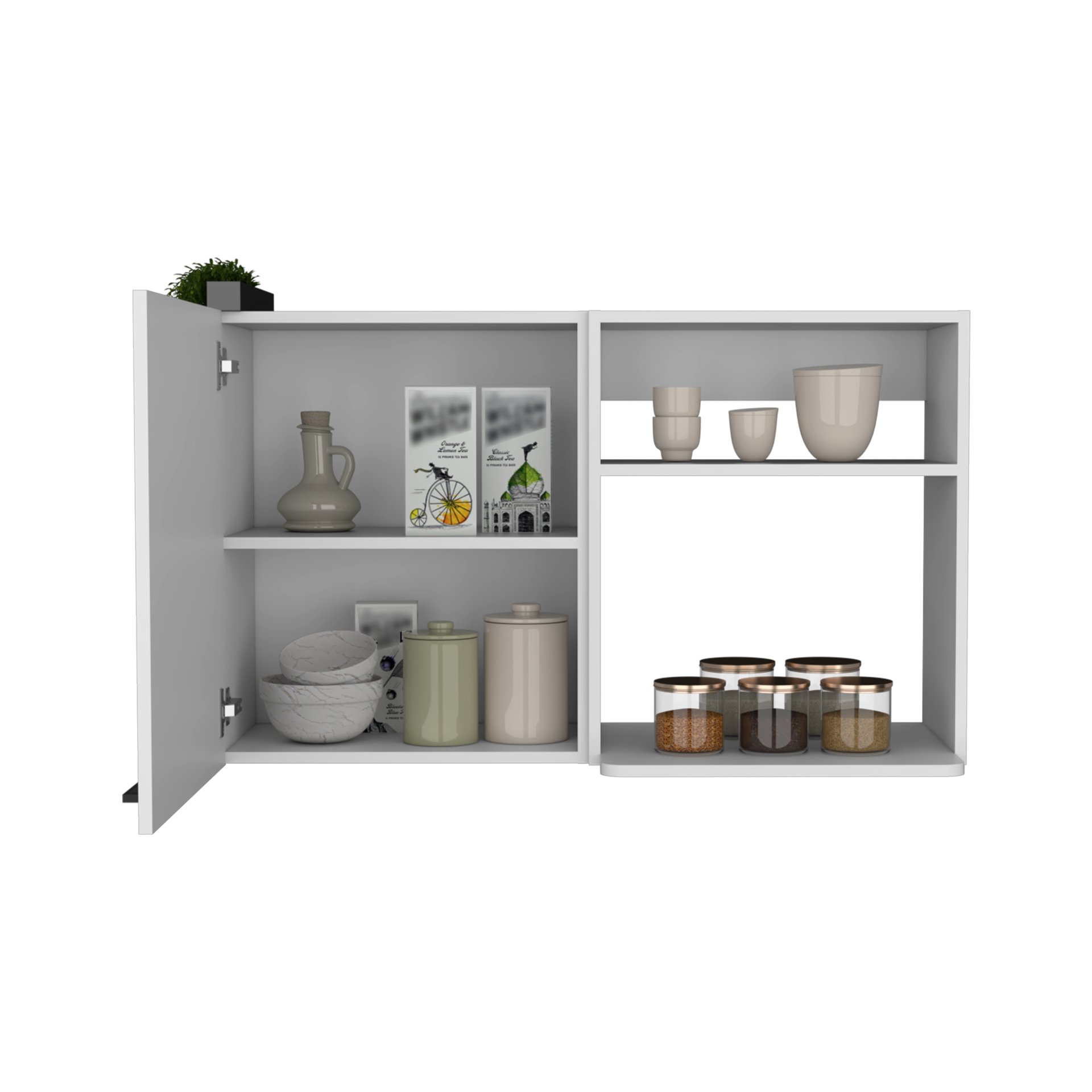 Burwood - Kitchen Wall Cabinet With 2 Doors And Shelves - White - Image 6