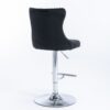 Swivel Velvet Barstools Adjusatble Seat Height From 25-33", Modern Upholstered Chrome Base Bar Stools With Backs Comfortable Tufted For Home Pub And Kitchen Island (Set of 2) - Black - Image 7