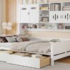 Full Size Daybed With 2 Drawers And All In One Cabinet And Shelf - White - Image 17