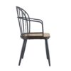 Industrial Inspired Indoor Dining Chair With Metal Legs And Birch (Set of 2) - Black / Natural - Image 9