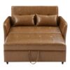 Convertible Sleeper Bed, Adjustable Oversized Armchair With 3 USB Ports For Small Space - Brown - Image 16