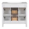 Bathroom Vanity Cabinet With Resin Integrated Sink 4 Drawers, 2 Doors - White - Image 17