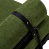 Modern Loveseat Sofa 2 Seater With USB Ports, Cylindrical Armrests - Green - Image 20