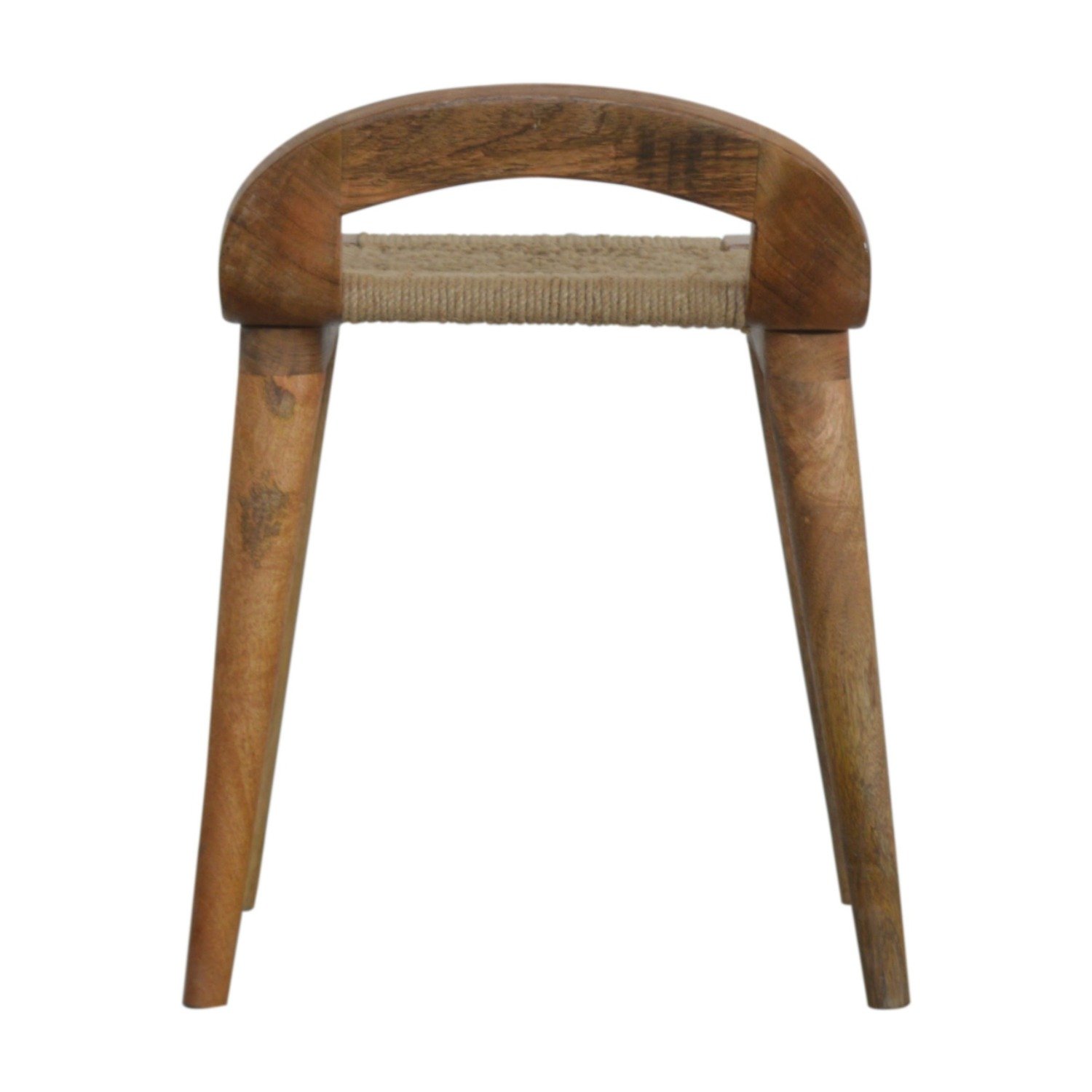 Woven Raised Back Stool - Oak - Image 11