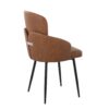 Dahlia - Contemporary Dining Chair (Set of 2) - Black / Camel - Image 4