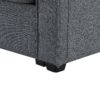4 Seater Modern Linen Sofa With Armrest Pockets And 4 Pillows, Minimalist Style Couch - Dark Gray - Image 11