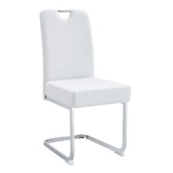 Coaster Home Furnishings White Dining Chairs With Built In Spring Packages & Ergonomic Design (Set of 4) Upholstery - White