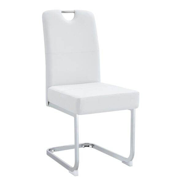 Coaster Home Furnishings White Dining Chairs With Built In Spring Packages & Ergonomic Design (Set of 4) Upholstery - White