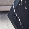 Hexagonal Coffee Table With Characteristic Pattern Stickers And Multi Hole Design For Extra Storage - Black - Image 6