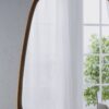 Irrgeular Mirror With Wood Frame, Wall Mirror For Living Room Bathroom Entryway - Brown - Image 9