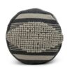 Diamond - Handcrafted Fabric Cylindrical Pouf - Dawn Gray - Image 5