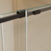 Semi Frame Single Sliding Shower Door, 304 Stainless Steel, 5 / 16" Tempered Clear Glass - Matte Black - Image 7
