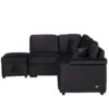 Sleeper Sofa Bed, 2 In 1 Pull Out Sofa Bed L-Shape Couch With Storage Ottoman For Living Room, Bedroom Couch And Small Apartment - Black - Image 17