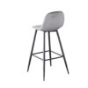 Bar Stools (Set of 2) Velvet Barstool Modern Counter Bar Height Chair With Back, Sturdy Metal Legs & Footrests, Island Stool For Kitchen Bar - Dark Gray - Image 12