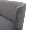 Classic Upholstered Loveseat With Curved Backrest - Gray - Image 11