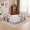Floor Couch, Compression Sofa, Convertible Floor Sofa Bed With Pillow Back Support Armrest - Light Gray - Image 12