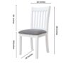 Dining Room Furniture (Set of 2) Chairs With Gray Cushioned Seats And Wooden Back - White - White - Image 3