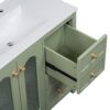 Bathroom Vanity With Two Soft Close Doors, Adjustable Shelves And Three Drawers - Green - Image 18