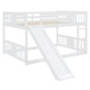 Full Over Full Bunk Bed With Ladder With Slide - White - Image 14