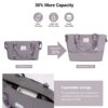 5 Piece Set (20"24"28 +A Travel Bag And A Toiletry Bag), Hard Case Spinner Wheels Luggage Sets With Tsa Lock Carry On Suitcase Luggage Durable Suitcase - Gray - Image 6