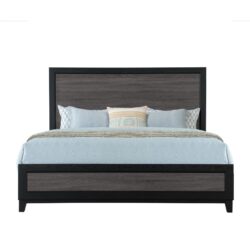 Soluto - King Bed - Gray / Black
