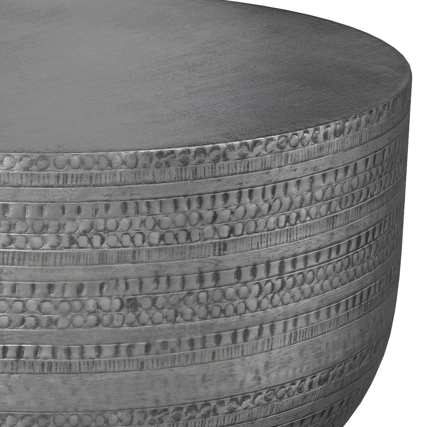 Johnsen - Metal Coffee Table - Antique Silver - Image 5