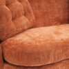 Polyester Fiber Loveseat Sofa Chair Upholstered Couch With Golden Metal Legs Club 2 Seat Sofa For Living Reading Room Bedroom Apartment Small Space Dorm - Orange - Image 9