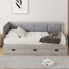 Full Size Daybed With 3 Drawers And 3 Storage Compartments - Gray - Image 16
