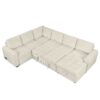 U-Shaped Sofa Sectional Sofa Pull-Out Sofa Bed With A Storage Chaise Lounge, Charging Devices For Living Room - Beige - Image 20