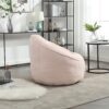 Bedding Bean Bag Sofa Chair High Pressure Foam Bean Bag Chair Adult Material With Padded Foam Padding Compressed Bean Bag With Footrest - Pink - Image 5