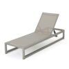 Outdoor Chaise Lounge (Set of 2) With Adjustable Aluminum Frame And Textilene Mesh Seating - Gray - Image 7