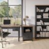 Essex - Writing Desk - Black, Whiskey - Image 3