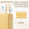 20" / 24" / 28" 3 Pieces / Set Spinner Wheel Luggage, Carry On Suitcase, With Cup Holder & USB Port & Phone Holder - Yellow - Image 6