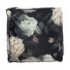 Hazel - Large Square Pouf, Versatile Ottoman Or Floor Cushion, Flower Print - Black - Image 5