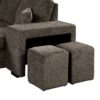 Reversible Sleeper Sectional Sofa Bed With Side Shelf And 2 Stools, Pull-Out L-Shaped Sofa Bed, Corner Sofa-Bed With Storage Chaise Left / Right Hande For Living Room - Knox Charcoal - Image 23