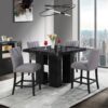 Mikha - Bar Table And Bar Stools - Black / Gray - Image 3