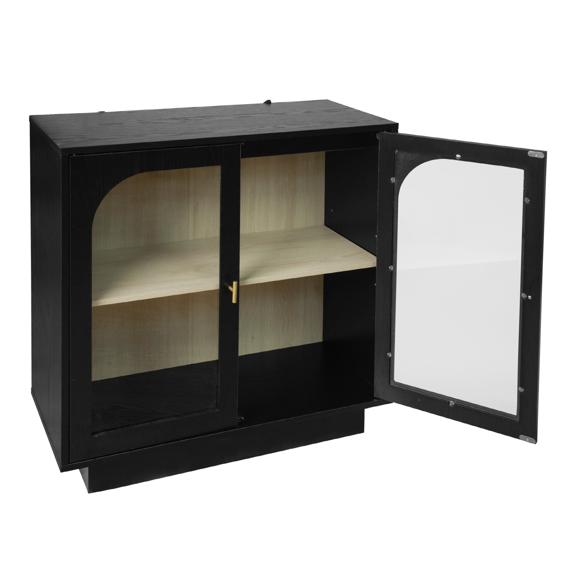 Storage Cabinet With Door For Living Room, Dining Room, Study - Black - Image 8