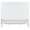 Full Size Daybed With Glass Door Storage Cabinets, Built In LED Lighting And Shelves - White - Image 9