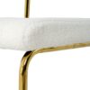 Modern Light Luxury Dining Chair (Set of 4) With MetalLegs And Bow Design - White - Image 6