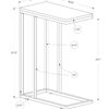 Accent Table, C - Shaped, Contemporary & Modern - Espresso - Image 5
