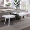 Larwich - Solid Wood Slatted Bench - White - Image 2