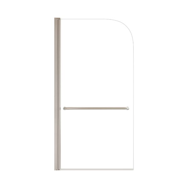 Aluminium Alloy Bathtub Shower Door With SGCC Tempered Glass - Brushed Nickel