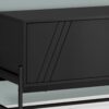 TV Stand, Modern Design Console, Media Entertainment Center, Storage Cabinet, Contemporary & Modern - Black - Image 3