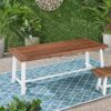 Equilibrium - Outdoor Dining Table With Slat Top - Dark Brown - Image 2