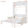 Full Size Murphy Wall Bed With Cushion - White - Image 11
