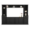 Minimalist - Entertainment Wall Unit Set With Bridge For TVs Up To 75", Ample Storage Space TV Stand With Adjustable Shelves - Black - Image 12