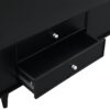 Modern Rectangle Coffee Table With Four Drawers, Wood Coffee Table With Metal Handles And Four Solid Wood Legs For Living Room - Black - Image 16